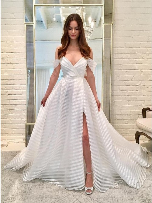 2025 summer, the new 2025 Popular trade women's dress perspective sexy trailing white deep V dress