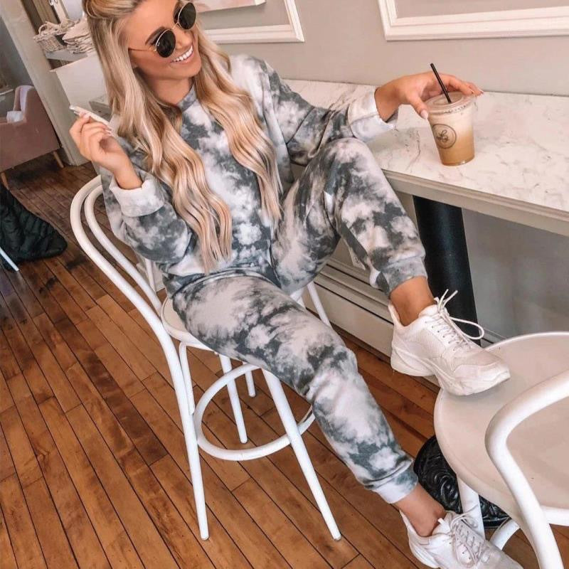 2025 spring and summer new home casual wear two-piece set women's summer long-sleeved trousers set home