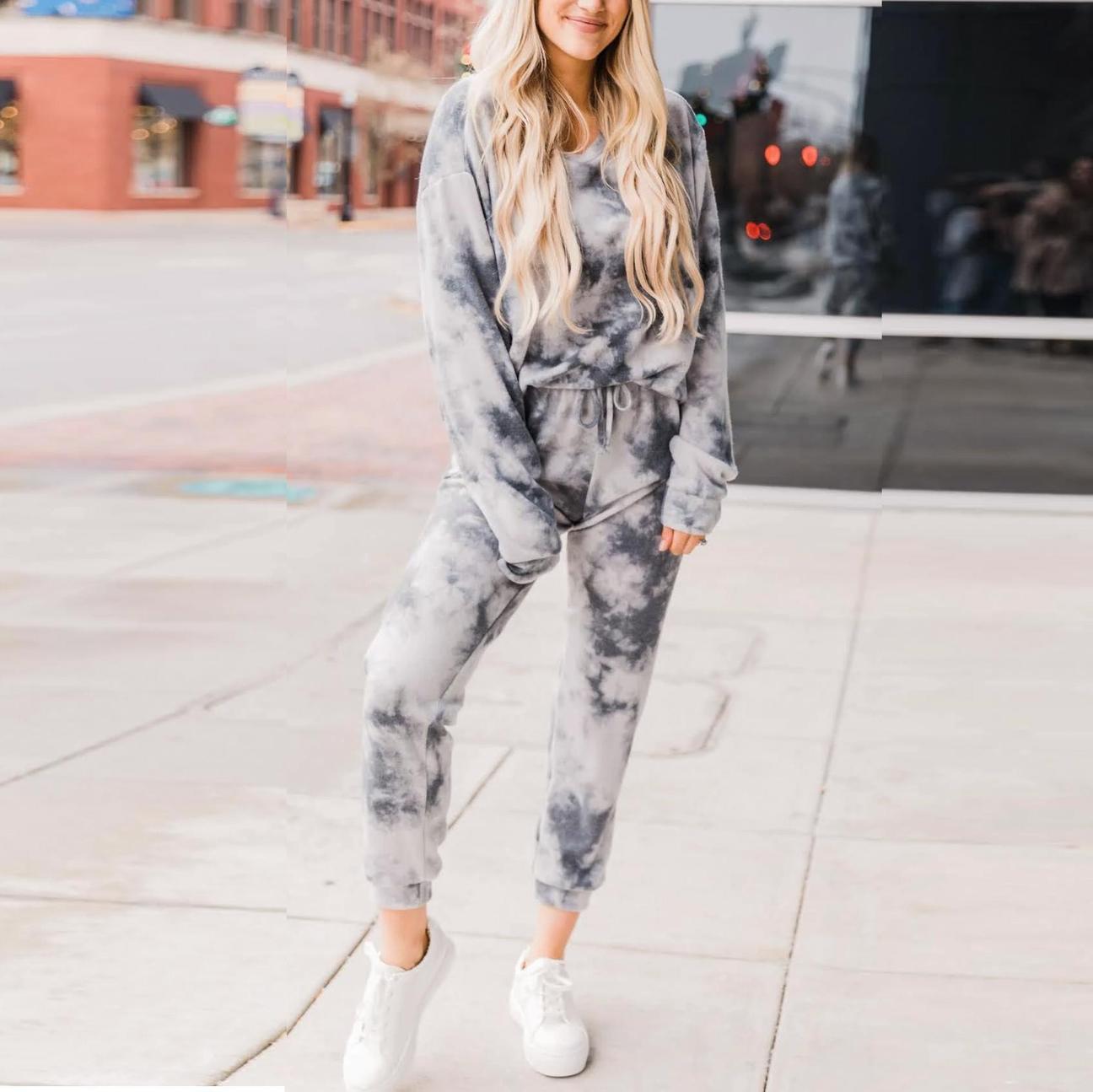 2025 spring and summer new home casual wear two-piece set women's summer long-sleeved trousers set home