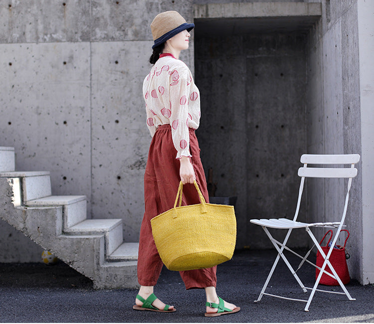 2025 Hangzhou women's clothing, red polka dot cut flower horn sleeve shirt, top sunscreen shirt 20509G, Academy of Literature and Retro.