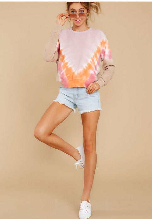 2025 spring and summer new home casual wear long-sleeved sweater summer printing long-sleeved home leisure