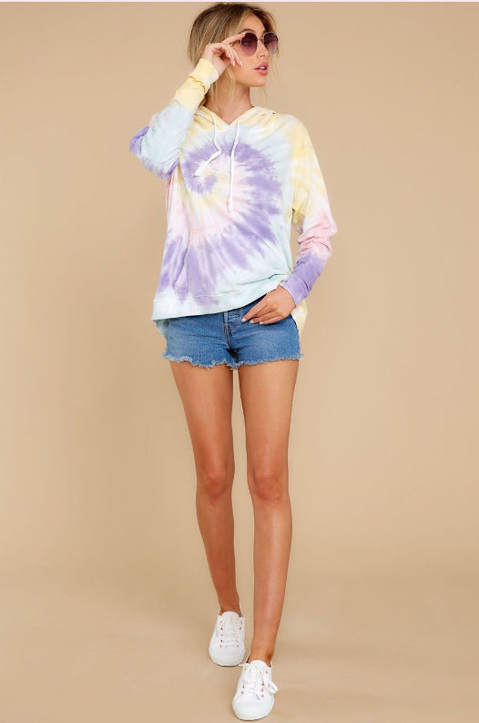 2025 spring and summer new loungewear casual loose hoodie summer long sleeve printed home long sleeve