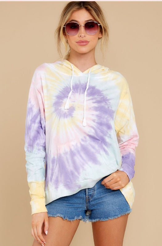 2025 spring and summer new loungewear casual loose hoodie summer long sleeve printed home long sleeve