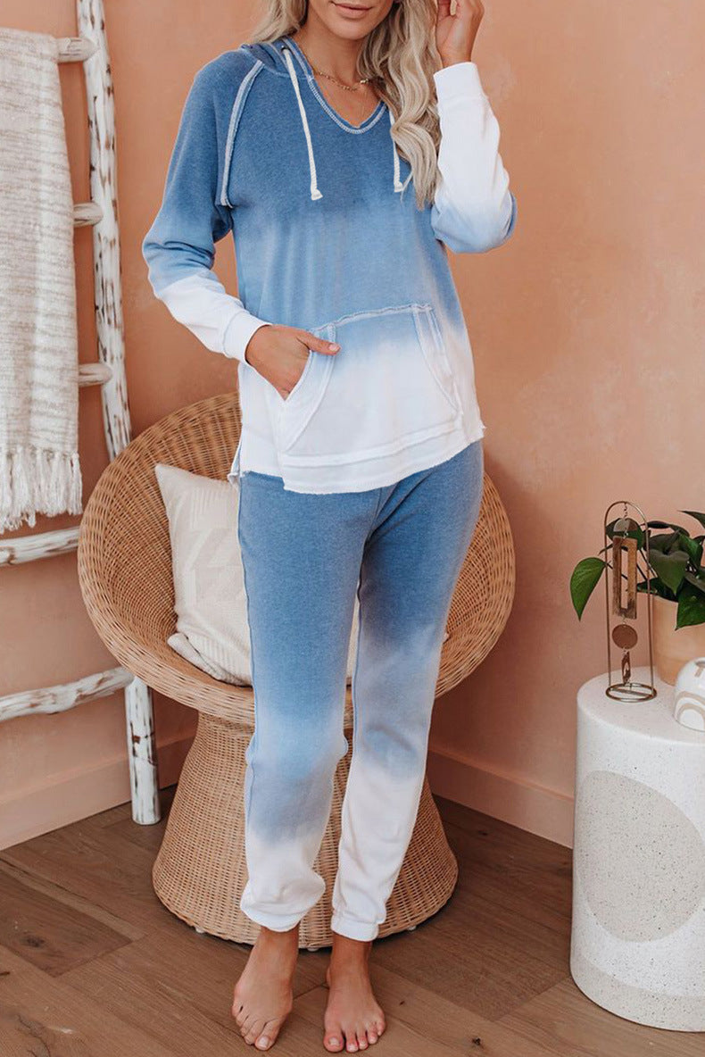 2025 spring and summer new home casual wear two-piece set women's summer long-sleeved trousers home suit