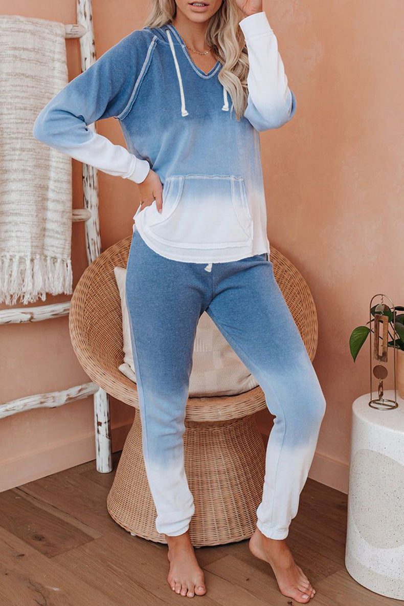 2025 spring and summer new home casual wear two-piece set women's summer long-sleeved trousers home suit