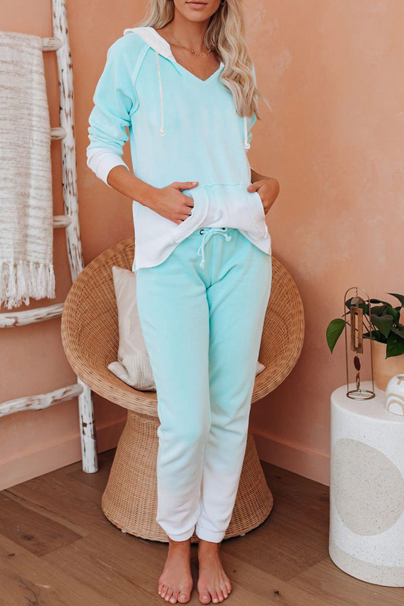 2025 spring and summer new home casual wear two-piece set women's summer long-sleeved trousers home suit