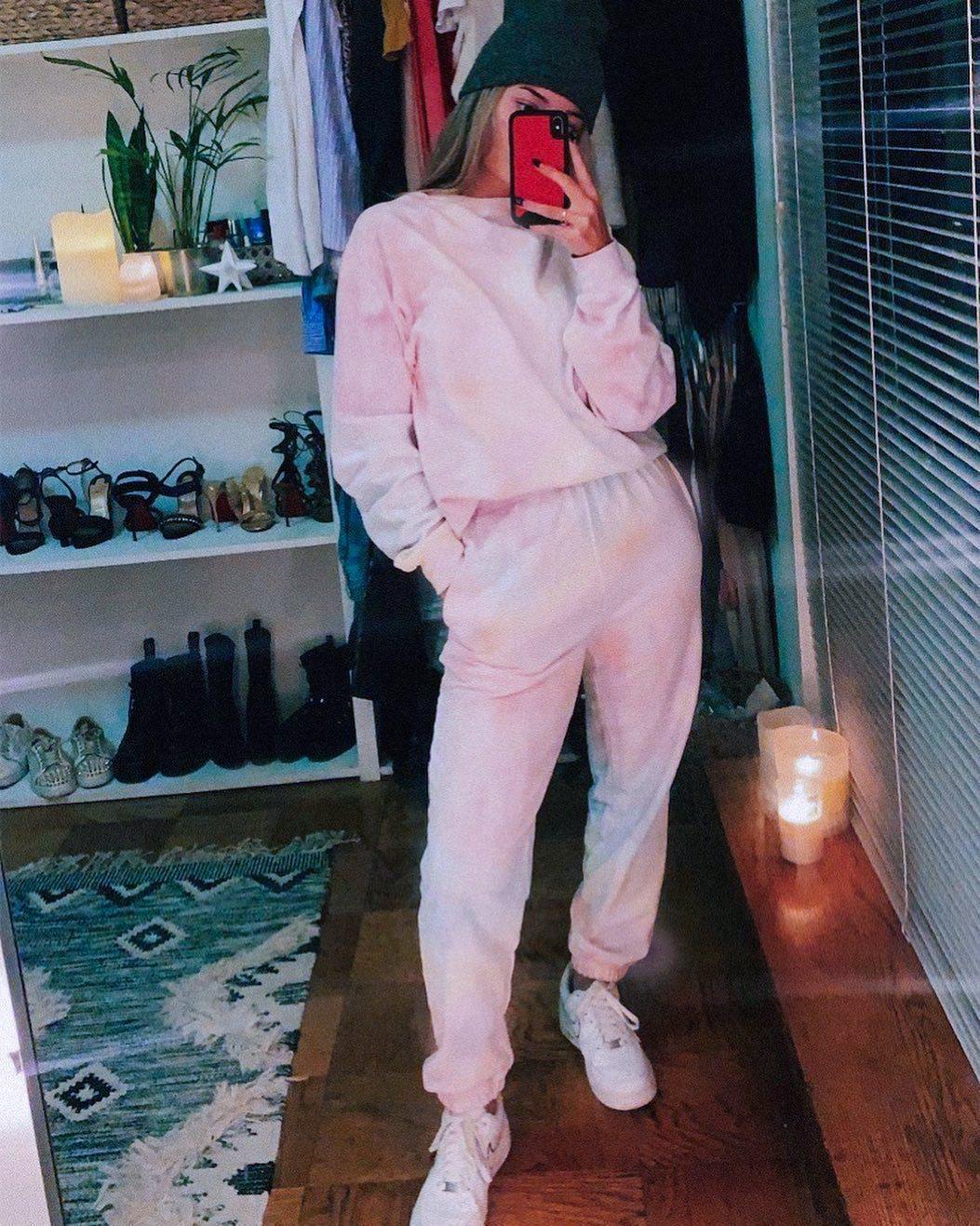 2025 spring and summer new women's clothing printed long-sleeved trousers two-piece home suit loungewear