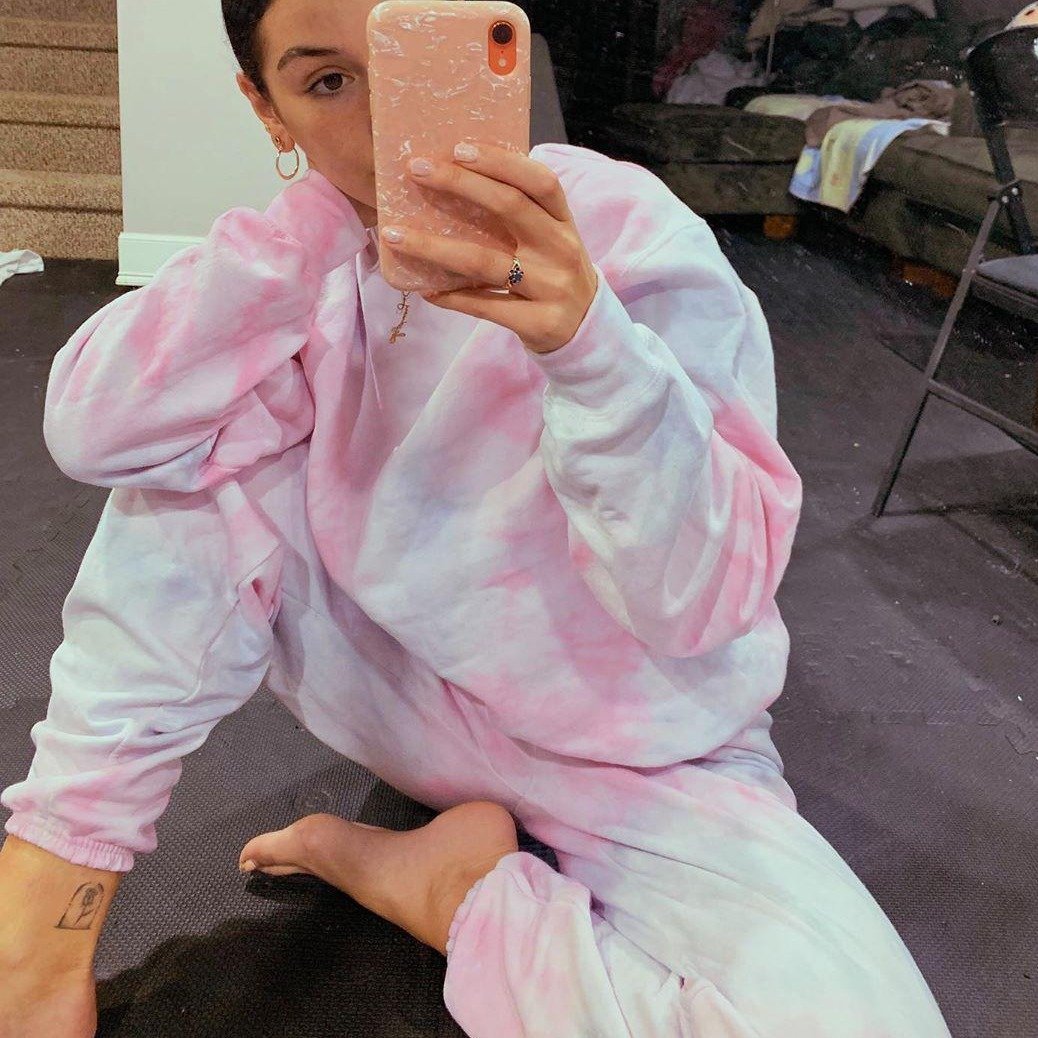 2025 spring and summer new women's clothing printed long-sleeved trousers two-piece home suit loungewear
