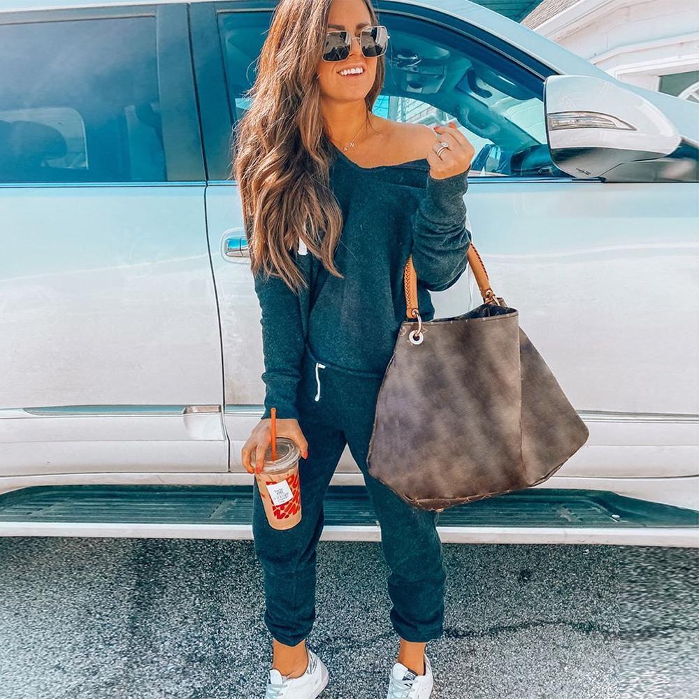 2025 spring and summer new loungewear printed two-piece set women's summer long-sleeved trousers home set