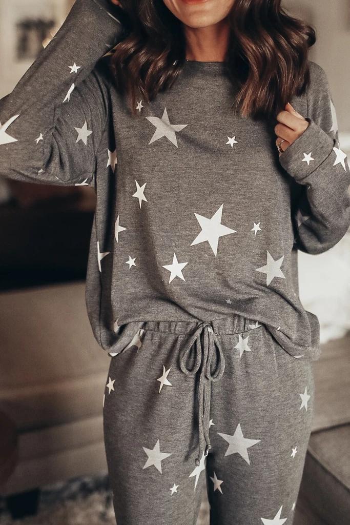 2025 spring and summer new loungewear casual two-piece set women's summer long-sleeved trousers home set
