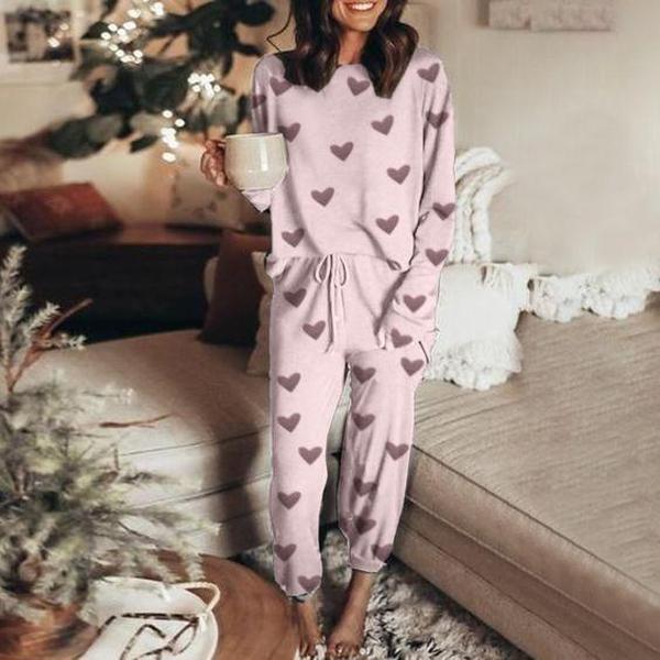 2025 spring and summer new loungewear casual two-piece set women's summer long-sleeved trousers home set