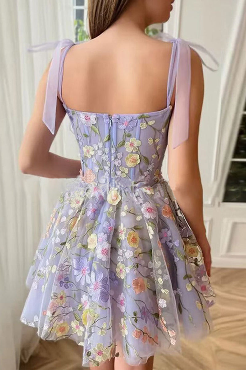 jinran Floral Embroidery Luxury Mini Dress Women V-neck Short Puff Sleeve Hip Package Dresses Female 2024 Spring Evening Party Vestido
