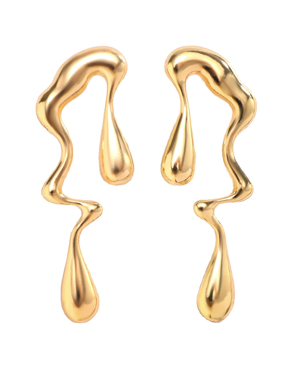 jinran 2024 New Lrregular Geometric Drop Earrings