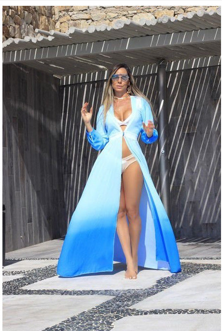 2025 summer new suspender dress bohemian dress digital printing V-neck sleeveless dress