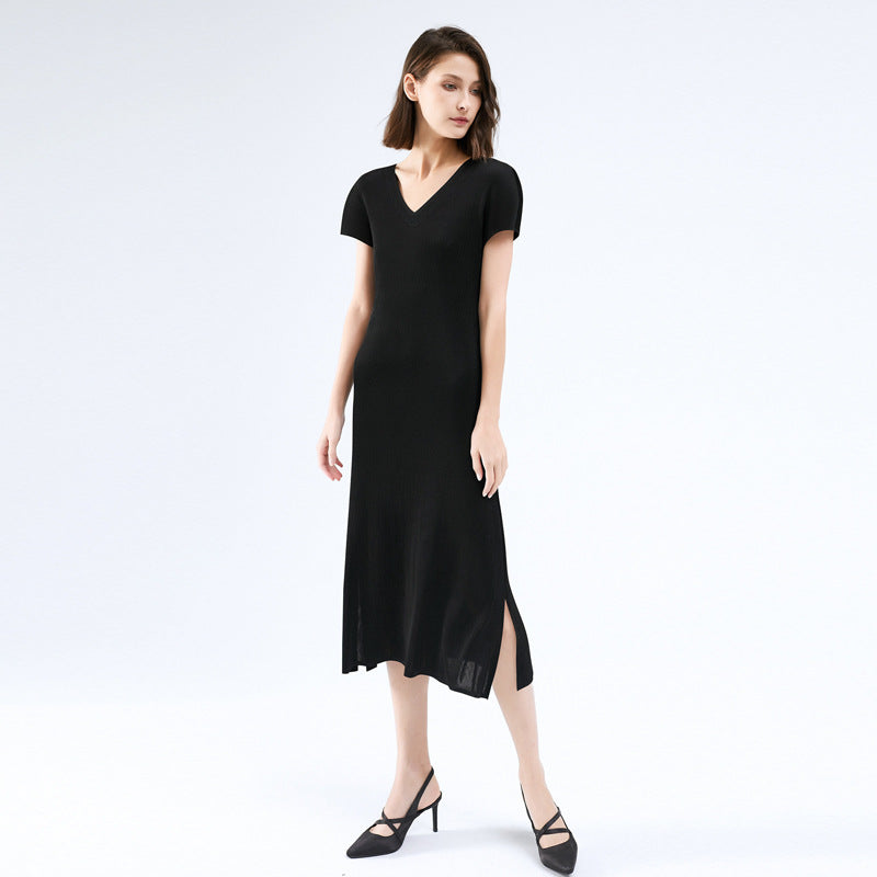 Gentle wind dress women's summer high sense 2025 summer dress new fashion women's temperament waist thin folds