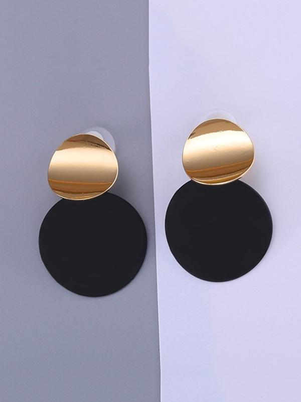 jinran 2024 New Metal Split-joint Fashion Earrings