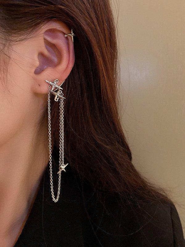 jinran 2024 New Original Cool Tassels Star Earring