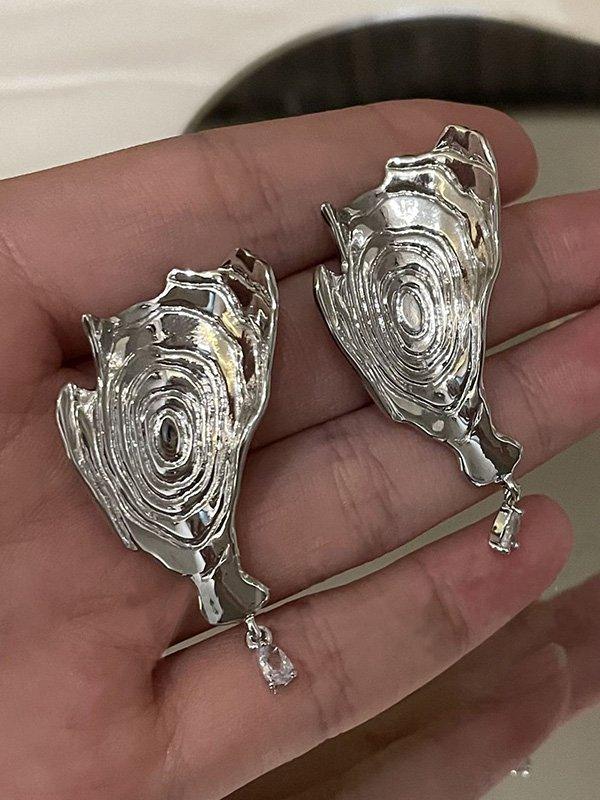 jinran 2024 New Original Cool Irregular Geometry Earrings