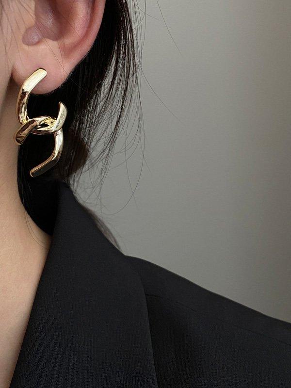 jinran 2024 New Original Geometry Irregularity Earrings Accessories