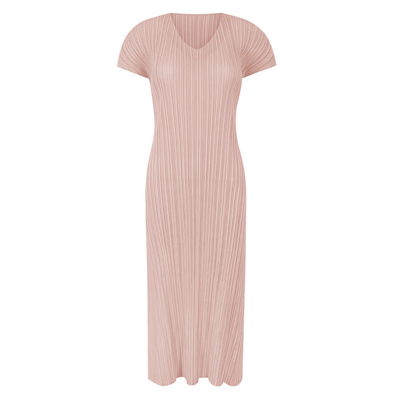 Gentle wind dress women's summer high sense 2025 summer dress new fashion women's temperament waist thin folds
