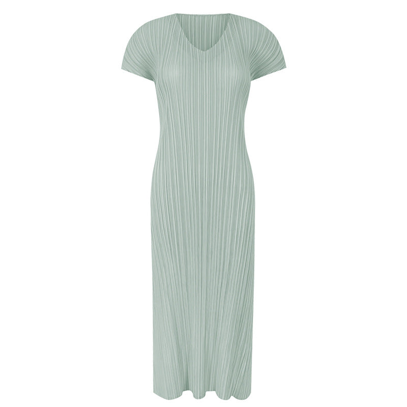 Gentle wind dress women's summer high sense 2025 summer dress new fashion women's temperament waist thin folds