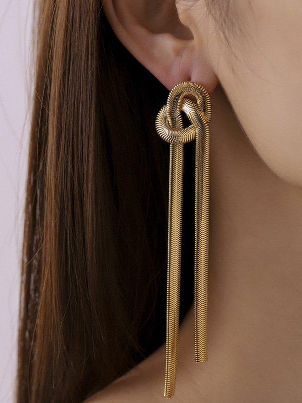 jinran 2024 New Original Stylish Copper Tassels Earrings