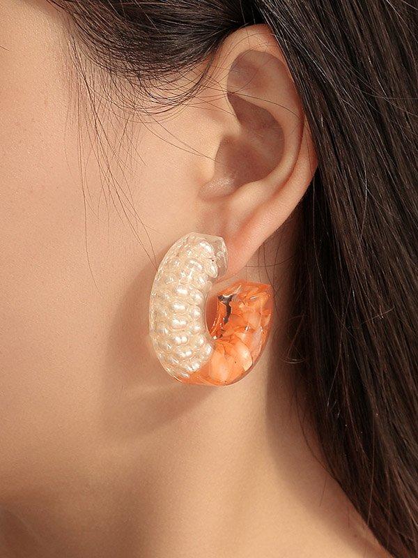 jinran 2024 New Original Colorful Stone Resin Earrings