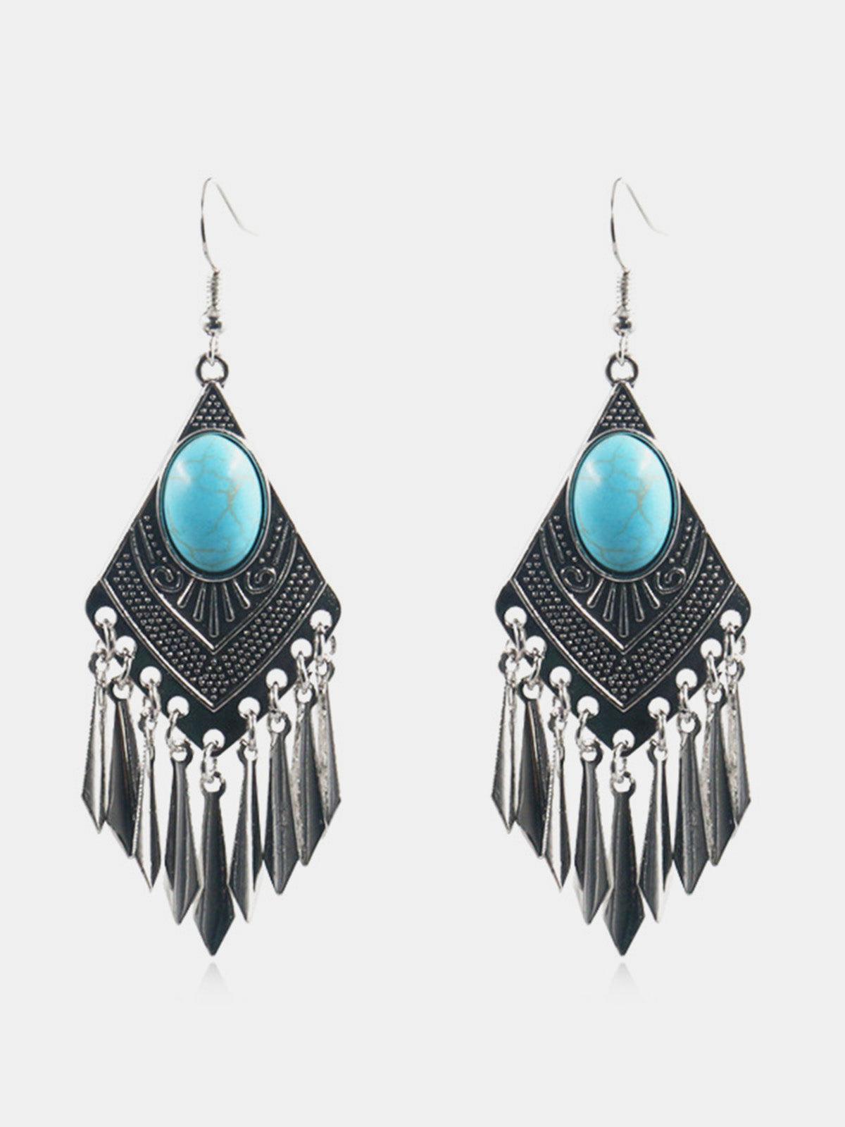 jinran 2024 New Tassel diamond metal Earrings