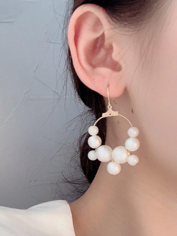 jinran 2024 New French Vintage Pearl Earrings