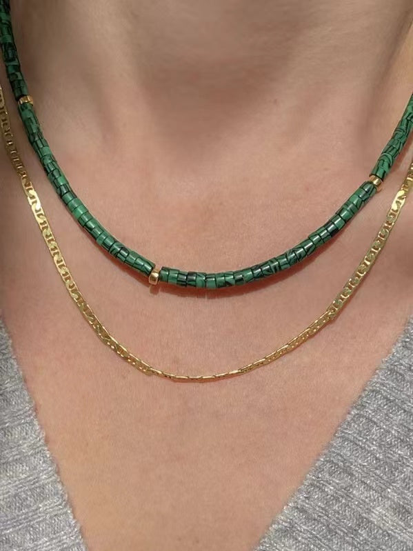jinran 2024 New Niche Natural Semi-Precious Stone Beaded Necklaces