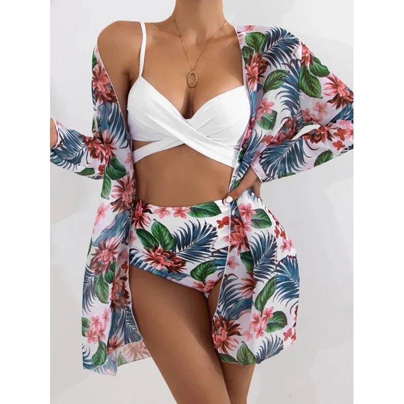 jinran New Bikini Beach Skirt Tunics for Beach Cover up Swimsuit Women Ruffle Biquini Bathing Suit Summer Beach Wear Swim Suit