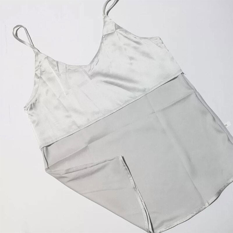 jinran Women Loose V-neck Sleeveless Crop Tank Top 2022 Office Lady Summer Solid Thin Camisole Female Casual Basic Spaghetti Strap Vest
