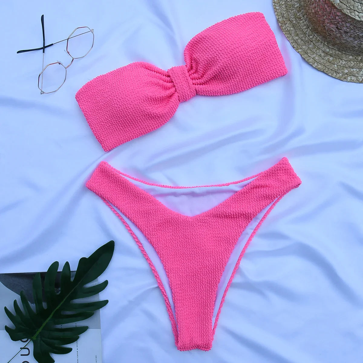 jinran 2024 Women Swimsuit Female Micro Bikini Sexy Swimwear Women Bandeau Bikini Set Swimming Suit Bathing Suits Beachwear