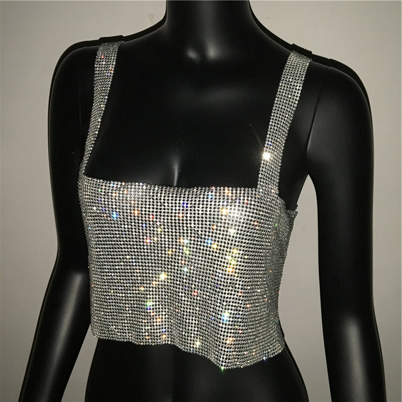 jinran 2024 SOFIA RHINESTONE TOP