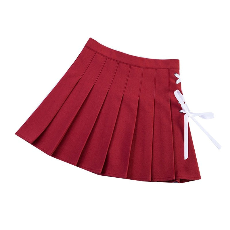 jinran Summer Women Pleated Skirts High Waist Female Mini Skirt Harajuku Preppy Style Ladies Plaid Skirts Sweet Girls Dance Mini Skirt
