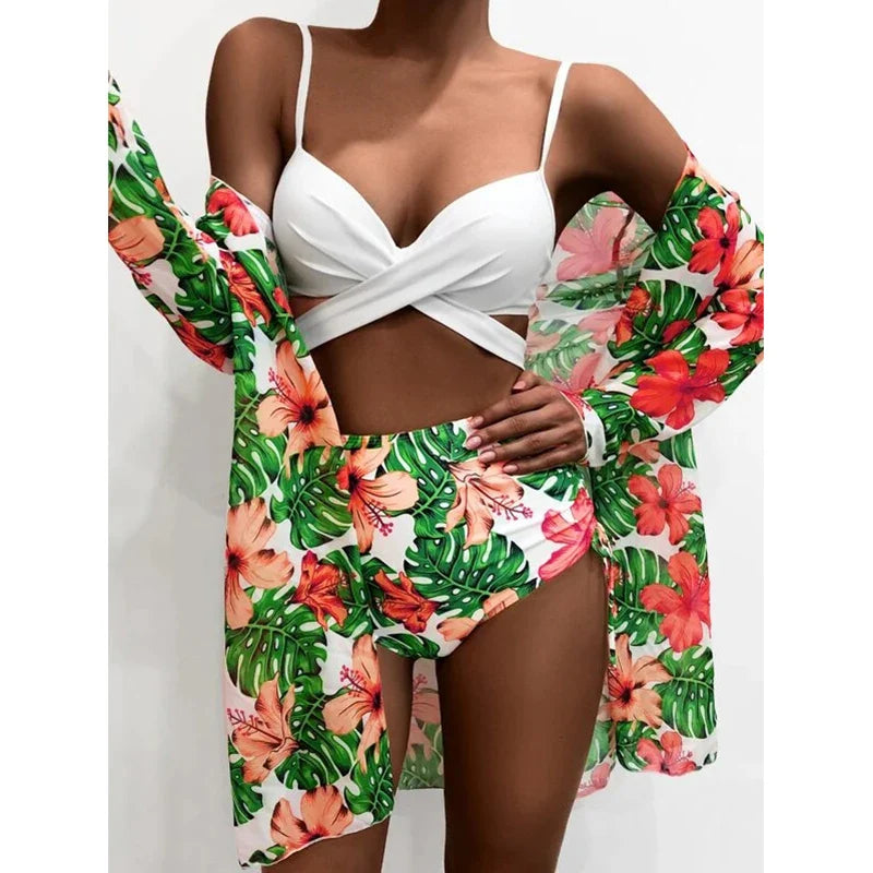 jinran New Bikini Beach Skirt Tunics for Beach Cover up Swimsuit Women Ruffle Biquini Bathing Suit Summer Beach Wear Swim Suit