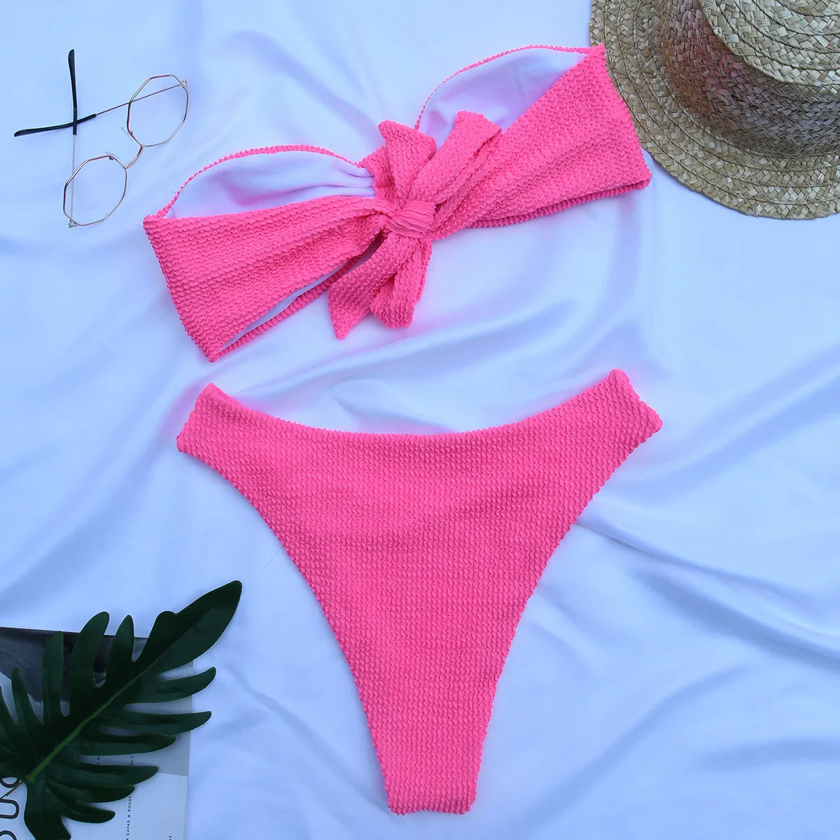 jinran 2024 Women Swimsuit Female Micro Bikini Sexy Swimwear Women Bandeau Bikini Set Swimming Suit Bathing Suits Beachwear