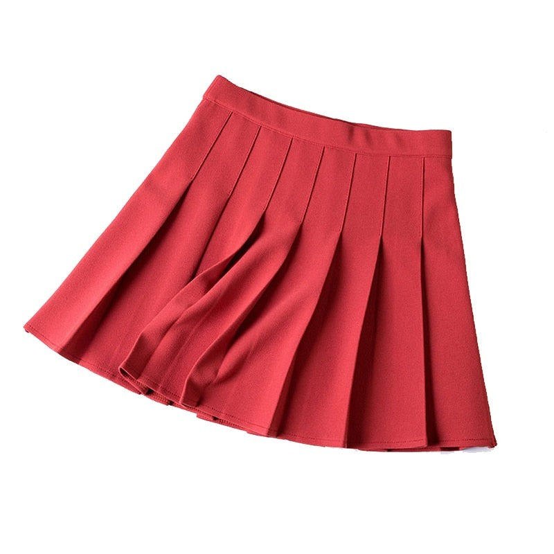 jinran Summer Women Pleated Skirts High Waist Female Mini Skirt Harajuku Preppy Style Ladies Plaid Skirts Sweet Girls Dance Mini Skirt