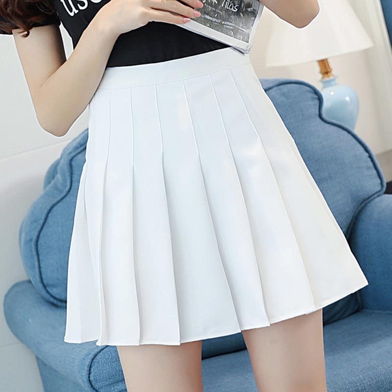 jinran Summer Women Plaid Skirt High Waist Chic Female Pleated Skirts Fashion Harajuku Ladies Mini Skirts Casual Cute Woman Short Skirt