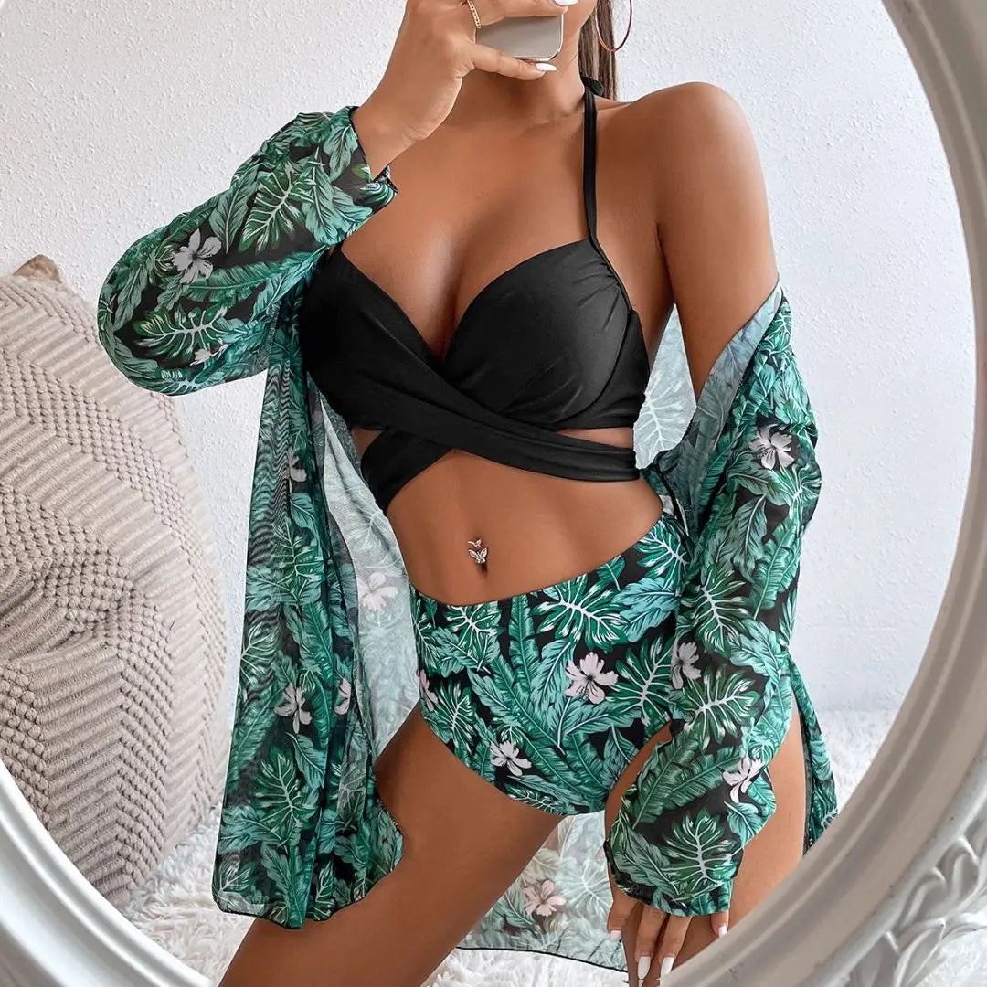 jinran New Bikini Beach Skirt Tunics for Beach Cover up Swimsuit Women Ruffle Biquini Bathing Suit Summer Beach Wear Swim Suit