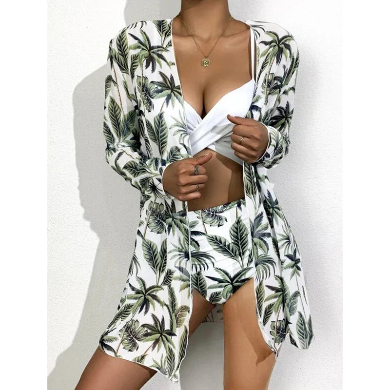 jinran New Bikini Beach Skirt Tunics for Beach Cover up Swimsuit Women Ruffle Biquini Bathing Suit Summer Beach Wear Swim Suit