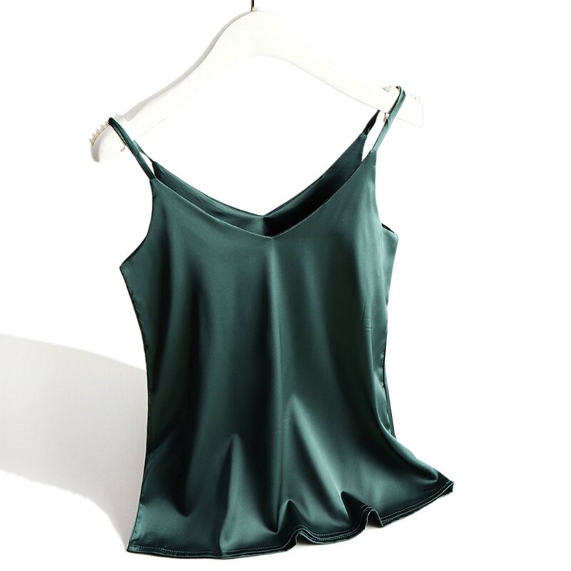 jinran Women Loose V-neck Sleeveless Crop Tank Top 2022 Office Lady Summer Solid Thin Camisole Female Casual Basic Spaghetti Strap Vest