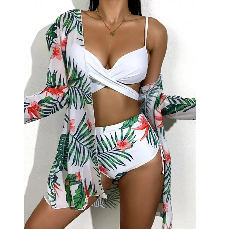 jinran New Bikini Beach Skirt Tunics for Beach Cover up Swimsuit Women Ruffle Biquini Bathing Suit Summer Beach Wear Swim Suit
