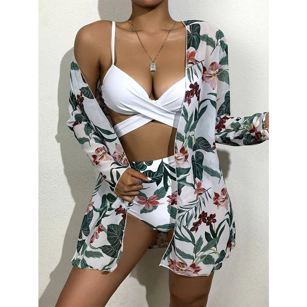 jinran New Bikini Beach Skirt Tunics for Beach Cover up Swimsuit Women Ruffle Biquini Bathing Suit Summer Beach Wear Swim Suit