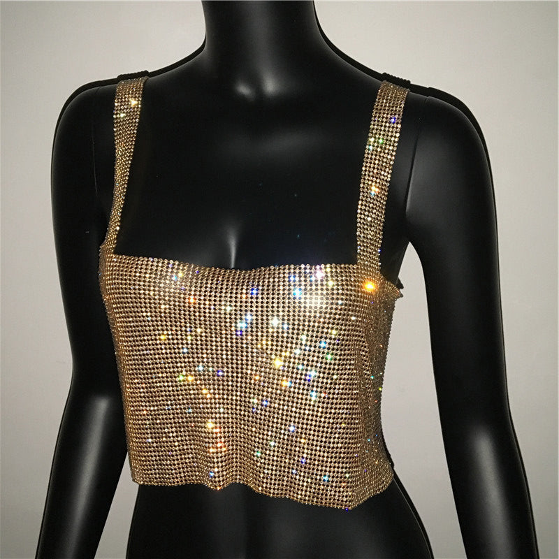 jinran 2024 SOFIA RHINESTONE TOP