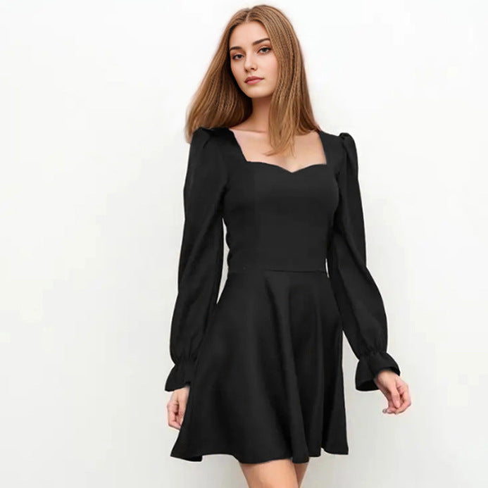 2025 Spring pastoral V-neck bubble sleeve dress popular Russian wildberries hot sale new fashion women