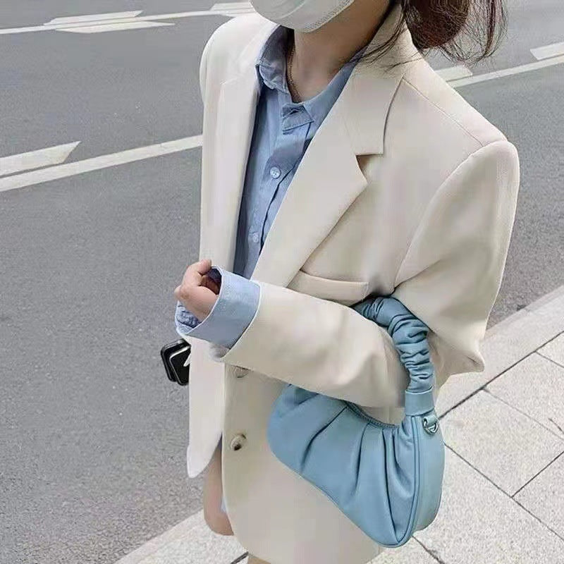jinran fall outfits women Suit Jacket for Women 2024 Spring and Autumn New Korean Style Loose Slimming Student Mid-Length Jacket Casual Small Suit for Women