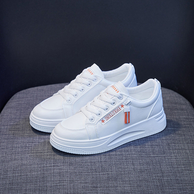 2025 ins tide white shoes women's spring new Korean version of student running shoes board shoes women's breathable casual shoes QR661
