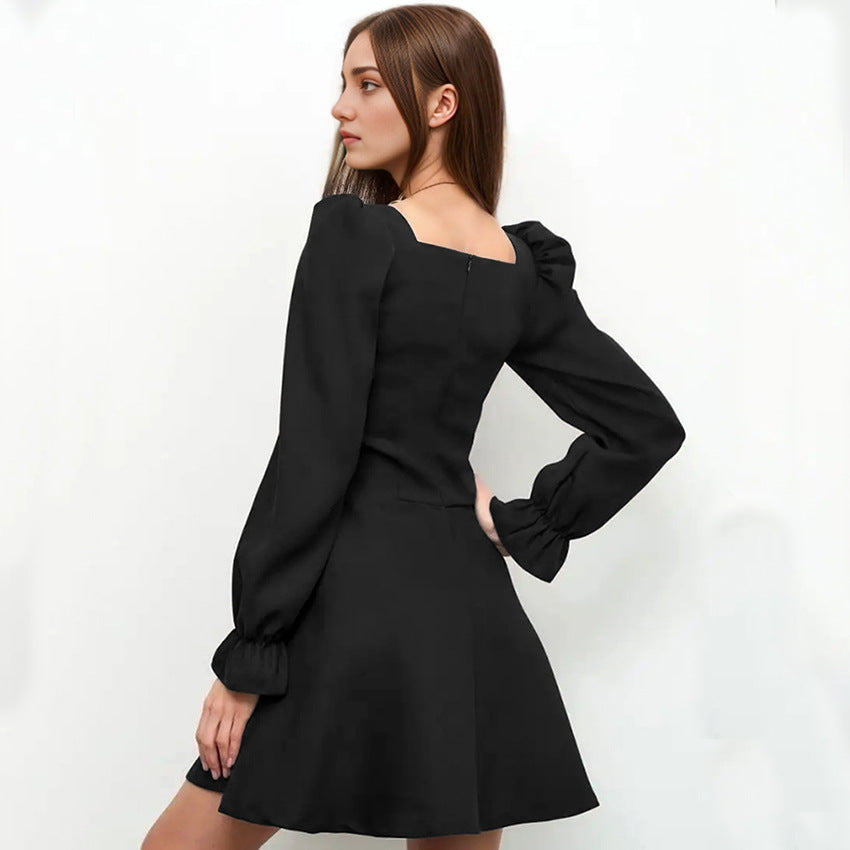 2025 Spring pastoral V-neck bubble sleeve dress popular Russian wildberries hot sale new fashion women