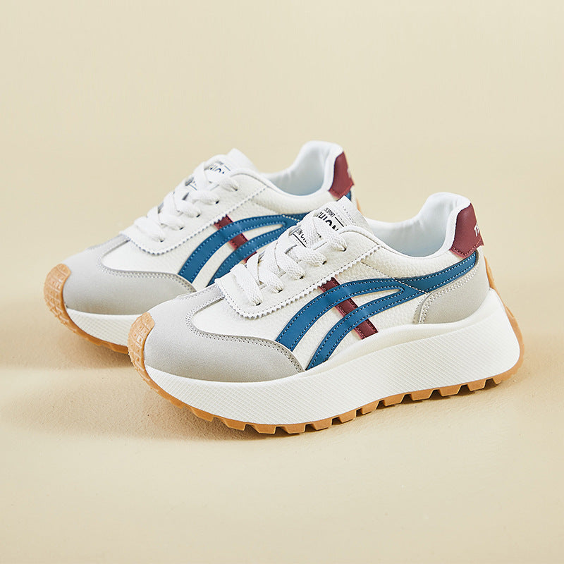 2025 ins Korean version of the new dad shoes girl spring student sports running casual shoes platform height increase XFK851